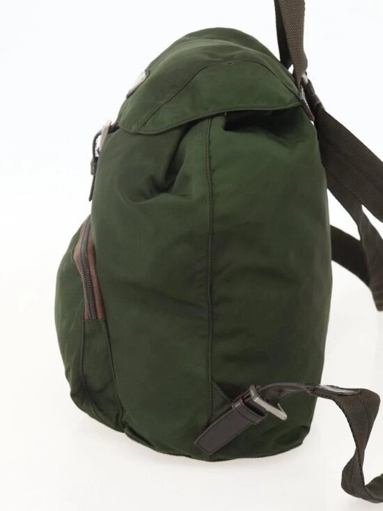 PRADA Backpack Nylon Green Auth 174836 main image 13